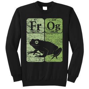 Frog Periodic Table Elements Herpetologist Frog Lover Retro Sweatshirt