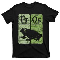 Frog Periodic Table Elements Herpetologist Frog Lover Retro T-Shirt