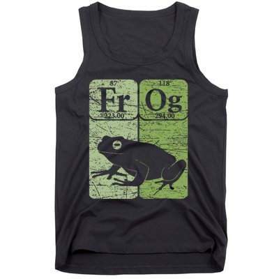 Frog Periodic Table Elements Herpetologist Frog Lover Retro Tank Top