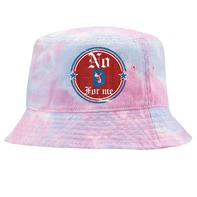 Funny Political Tee No D Anti Liberal Tie-Dyed Bucket Hat