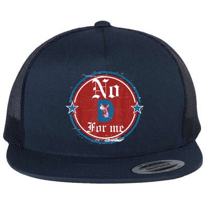 Funny Political Tee No D Anti Liberal Flat Bill Trucker Hat