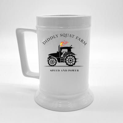 Funny Perfect Tractor Design Diddly Squat Farm Speed And Power Gift Beer Stein