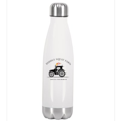 Funny Perfect Tractor Design Diddly Squat Farm Speed And Power Gift Stainless Steel Insulated Water Bottle