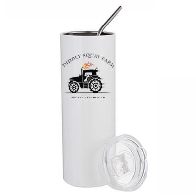 Funny Perfect Tractor Design Diddly Squat Farm Speed And Power Gift Stainless Steel Tumbler