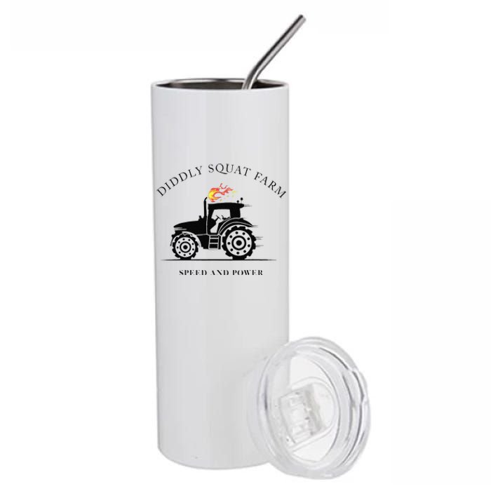 Funny Perfect Tractor Design Diddly Squat Farm Speed And Power Gift Stainless Steel Tumbler