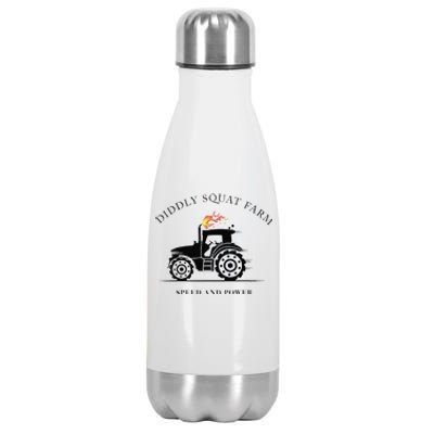 Funny Perfect Tractor Design Diddly Squat Farm Speed And Power Gift Stainless Steel Insulated Water Bottle