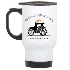 Funny Perfect Tractor Design Diddly Squat Farm Speed And Power Gift Stainless Steel Travel Mug