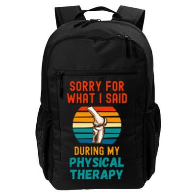 Funny Physical Therapy Surgery Recovery Knee Replacement Daily Commute Backpack