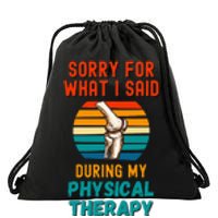 Funny Physical Therapy Surgery Recovery Knee Replacement Drawstring Bag