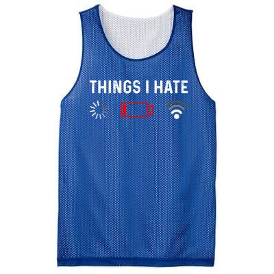 Funny Programmer Things I Hate Gamer Gift Mesh Reversible Basketball Jersey Tank