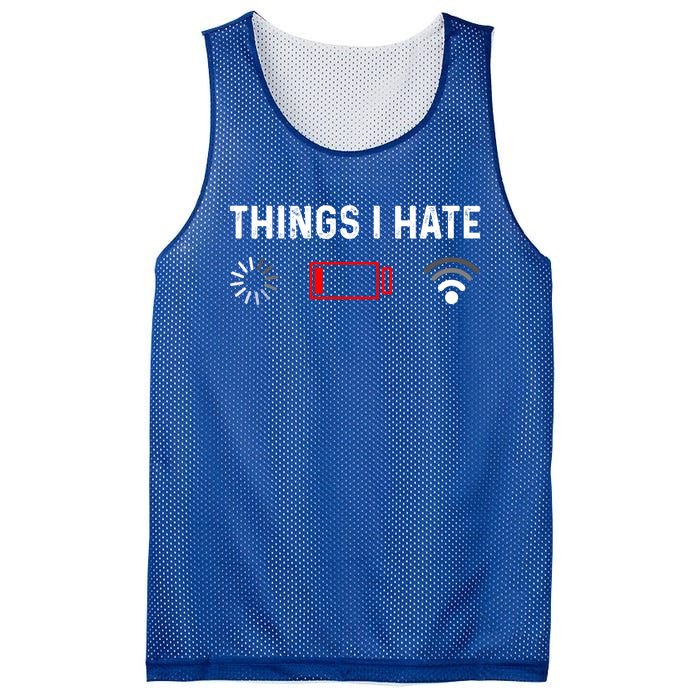 Funny Programmer Things I Hate Gamer Gift Mesh Reversible Basketball Jersey Tank