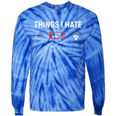 Funny Programmer Things I Hate Gamer Gift Tie-Dye Long Sleeve Shirt