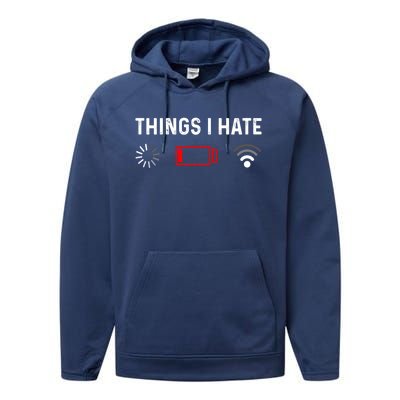 Funny Programmer Things I Hate Gamer Gift Performance Fleece Hoodie