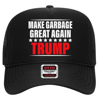 Funny Pro Trump Make Garbage Great Again Gift High Crown Mesh Back Trucker Hat