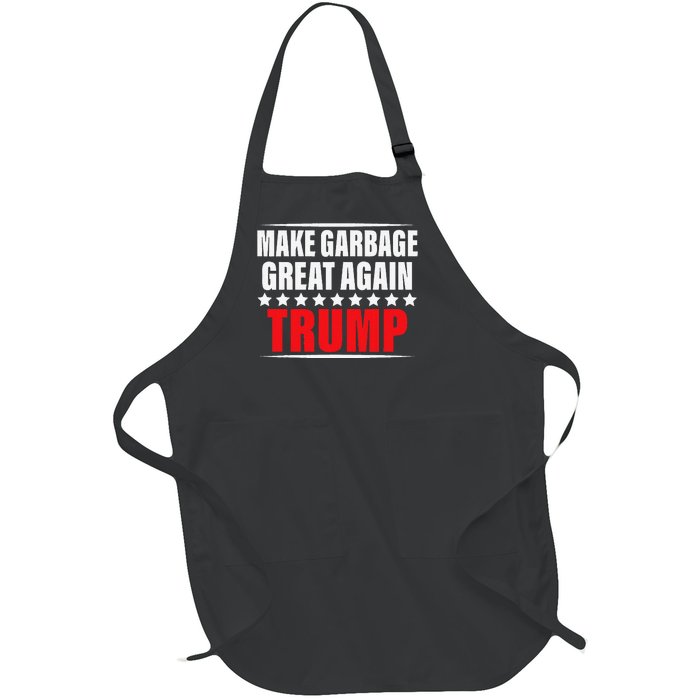 Funny Pro Trump Make Garbage Great Again Gift Full-Length Apron With Pockets