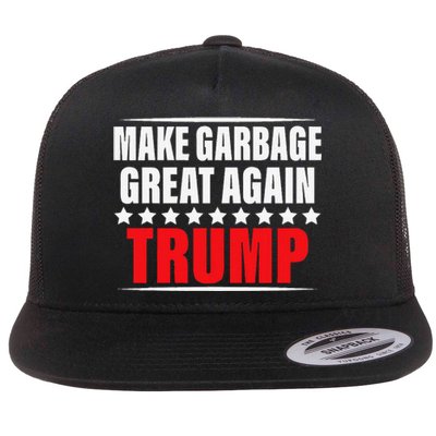 Funny Pro Trump Make Garbage Great Again Gift Flat Bill Trucker Hat