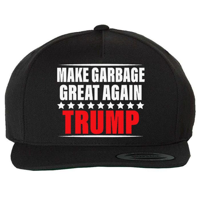 Funny Pro Trump Make Garbage Great Again Gift Wool Snapback Cap