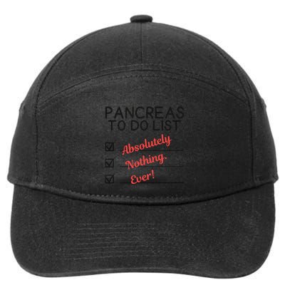 Funny Pancreas To Do List Pancreas Support 7-Panel Snapback Hat