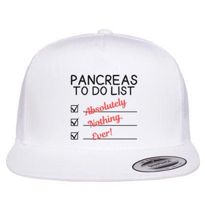 Funny Pancreas To Do List Pancreas Support Flat Bill Trucker Hat