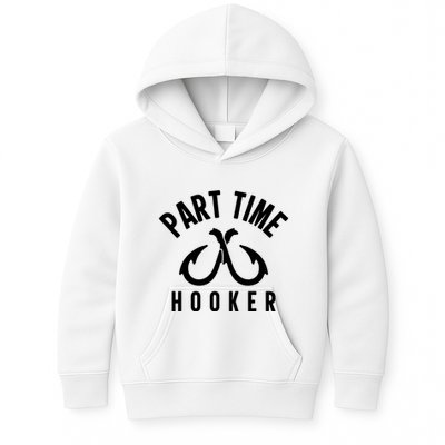 For: Part Time Hooker Fishing Funny Kids Hoodie