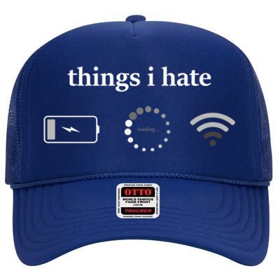 Funny Programmer Things I Hate Gamer Gift High Crown Mesh Back Trucker Hat