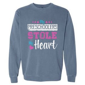 Funny Preschool Teacher Valentine's Day Gift Garment-Dyed Sweatshirt