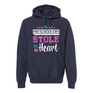 Funny Preschool Teacher Valentine's Day Gift Premium Hoodie