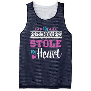 Funny Preschool Teacher Valentine's Day Gift Mesh Reversible Basketball Jersey Tank