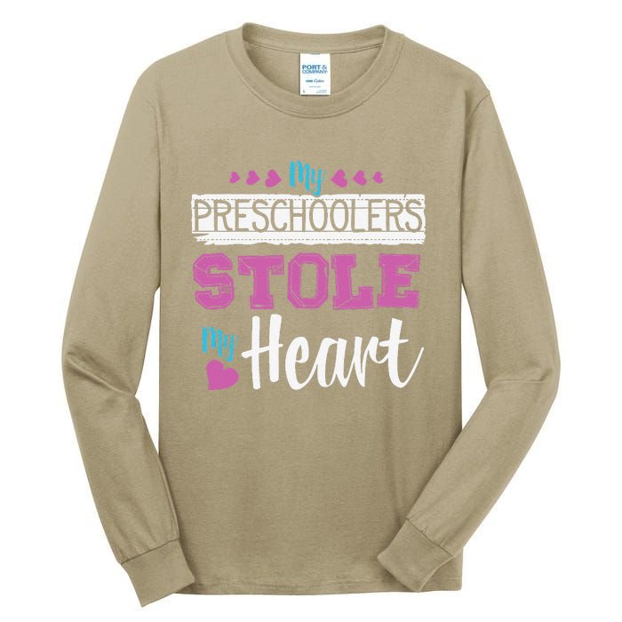 Funny Preschool Teacher Valentine's Day Gift Tall Long Sleeve T-Shirt