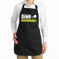 Funny Pickleball Team Clothing Dink Responsibly Apron