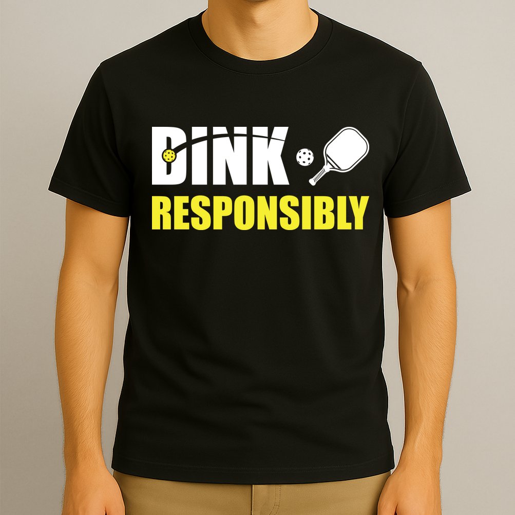 Funny Pickleball Team Clothing Dink Responsibly T-Shirt