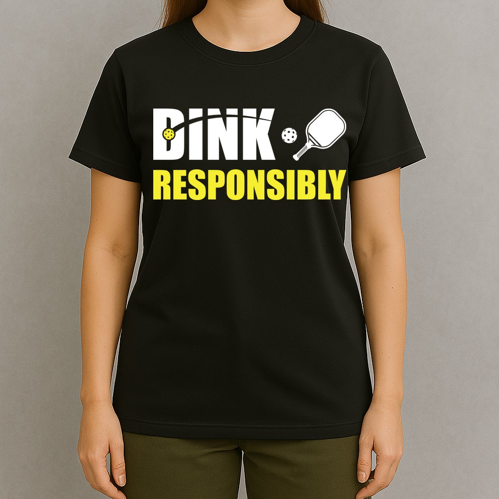 Funny Pickleball Team Clothing Dink Responsibly T-Shirt