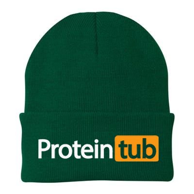 Funny Protein Tub Fun Adult Humor Joke Workout Fitness Gym Knit Cap Winter Beanie