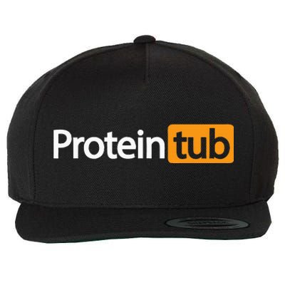 Funny Protein Tub Fun Adult Humor Joke Workout Fitness Gym Wool Snapback Cap