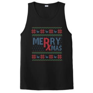 Funny Pharm Technician Xmas Pharmacist Ugly Christmas Cpht Gift PosiCharge Competitor Tank