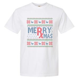 Funny Pharm Technician Xmas Pharmacist Ugly Christmas Cpht Gift Garment-Dyed Heavyweight T-Shirt