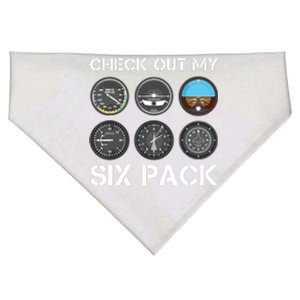 Funny Pilot Top Airplane Six Pack Flight Instruments Gift USA-Made Doggie Bandana