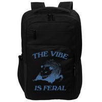 Funny Possum The Vibe Is Feral Possum Meme Impact Tech Backpack