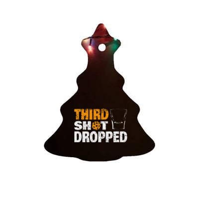 Funny Pickleball Third Shot Dropped Ceramic Tree Ornament