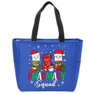 Funny Pharmacy Tech Squad Christmas Matching Holiday Pajama Cute Gift Zip Tote Bag