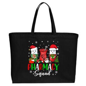 Funny Pharmacy Tech Squad Christmas Matching Holiday Pajama Cute Gift Cotton Canvas Jumbo Tote