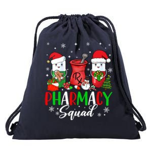 Funny Pharmacy Tech Squad Christmas Matching Holiday Pajama Cute Gift Drawstring Bag