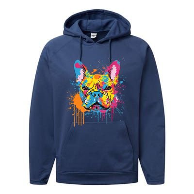 Frenchie Proud To Be A Frenchie Lover Dog Pet Performance Fleece Hoodie