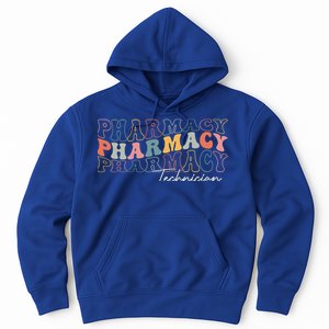 Funny Pharmacy Technician Pharmacy Squad Retro Groovy Gift Hoodie