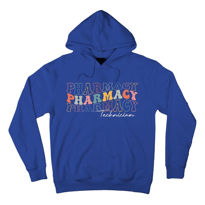 Funny Pharmacy Technician Pharmacy Squad Retro Groovy Gift Hoodie