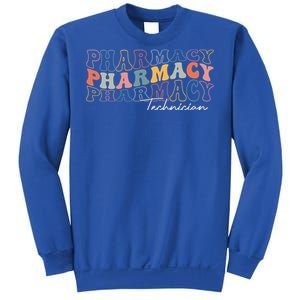 Funny Pharmacy Technician Pharmacy Squad Retro Groovy Gift Sweatshirt