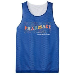 Funny Pharmacy Technician Pharmacy Squad Retro Groovy Gift Mesh Reversible Basketball Jersey Tank