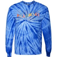 Funny Pharmacy Technician Pharmacy Squad Retro Groovy Gift Tie-Dye Long Sleeve Shirt