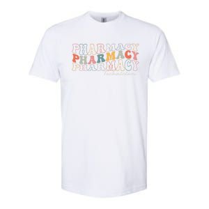 Funny Pharmacy Technician Pharmacy Squad Retro Groovy Gift Softstyle CVC T-Shirt