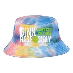 Funny Pickleball Team Clothing - Dink Responsibly Tie Dye Newport Bucket Hat